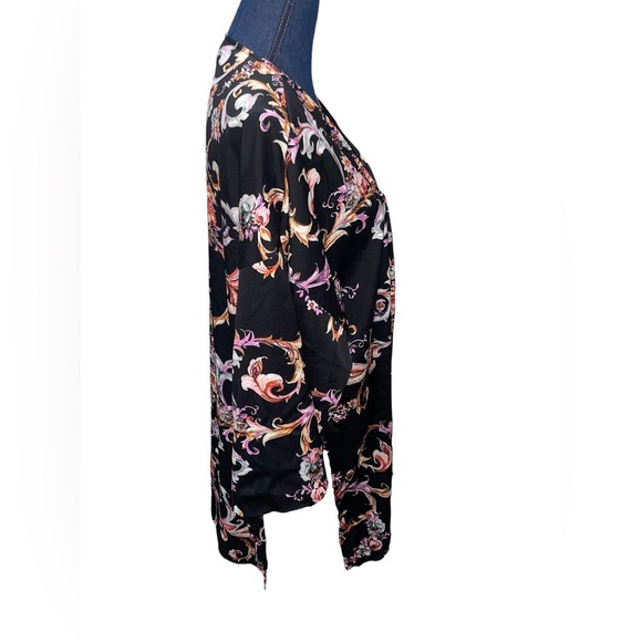 MINKPINK bohemian Floral Kimono Black and Pink XS/S. - Picture 5 of 7